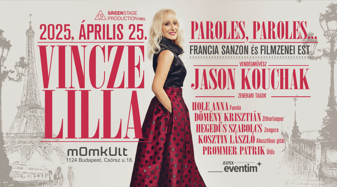 Vincze Lilla - French chanson and film music evening from the heart and soul